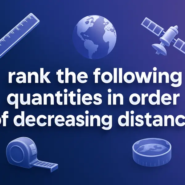 How to Rank Quantities in Order of Decreasing Distance