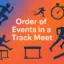order of events in a track meet